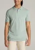 Men's Tall Classic Polo with Embroidered Logo in Sage Mist sold by American Tall