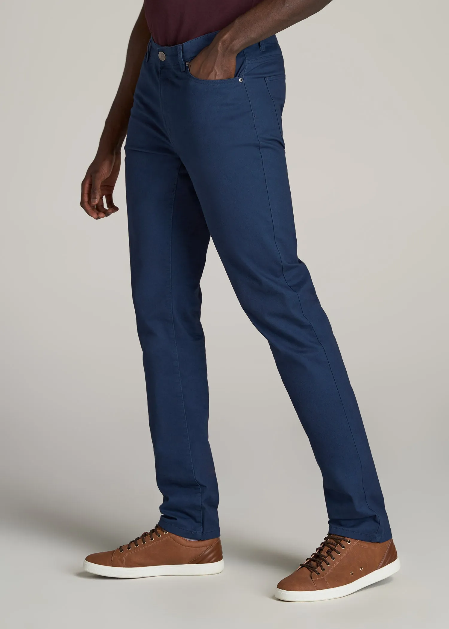 Dylan Slim Fit Five-Pocket Pants For Tall Men in Marine Navy sold by American Tall product image thumbnail 3