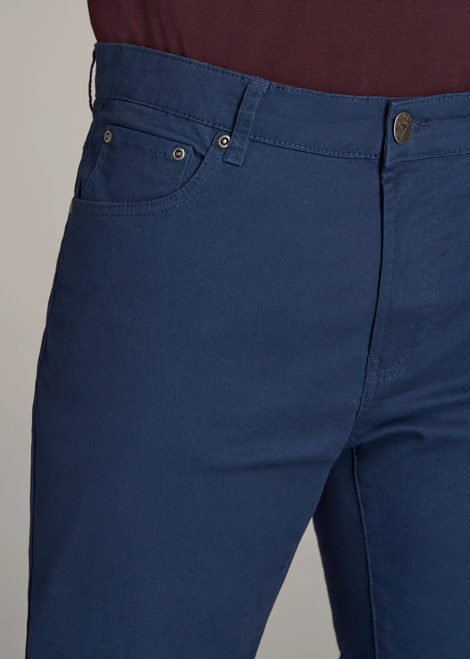Dylan Slim Fit Five-Pocket Pants For Tall Men in Marine Navy sold by American Tall product image thumbnail 5