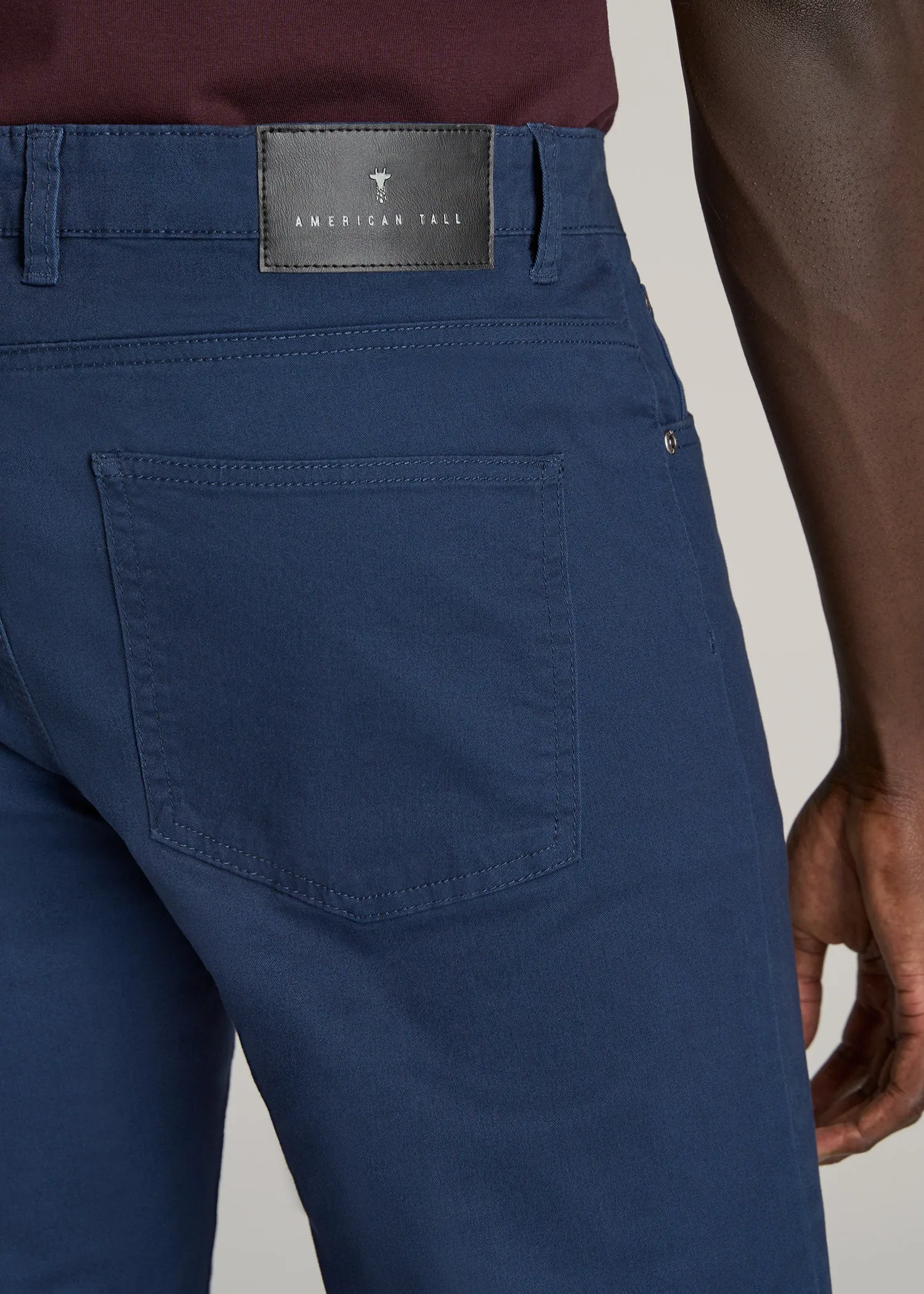 Dylan Slim Fit Five-Pocket Pants For Tall Men in Marine Navy sold by American Tall product image thumbnail 2