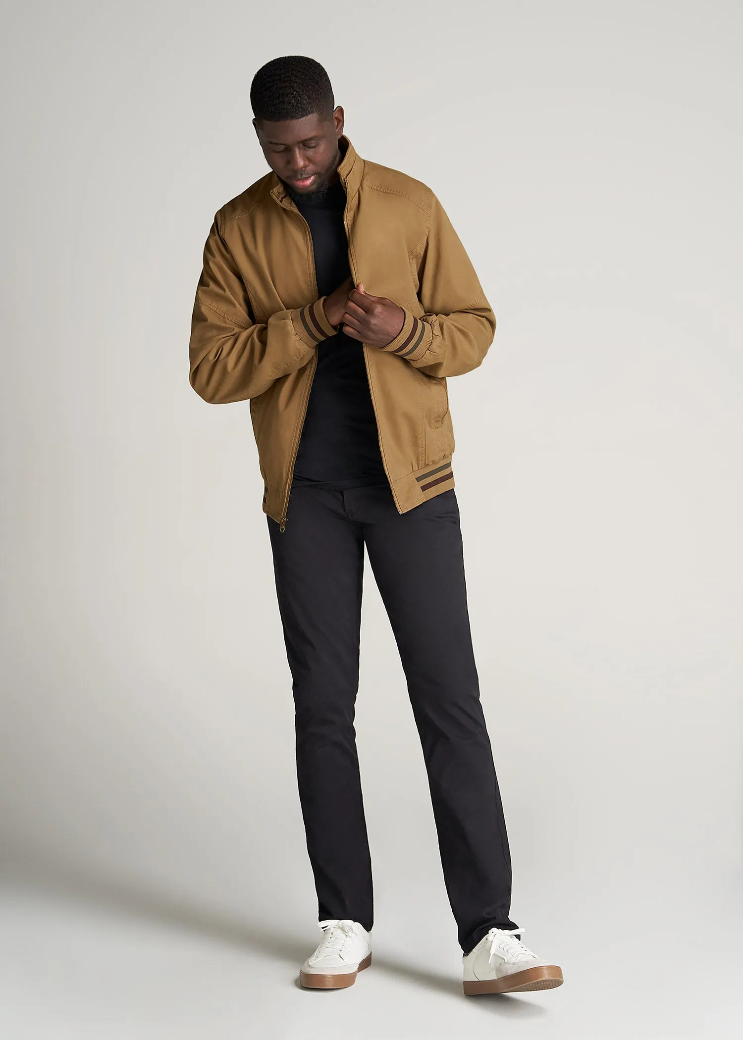 LJ&S Cotton Bomber Jackets for Tall Men in Sahara sold by American Tall product image thumbnail 4