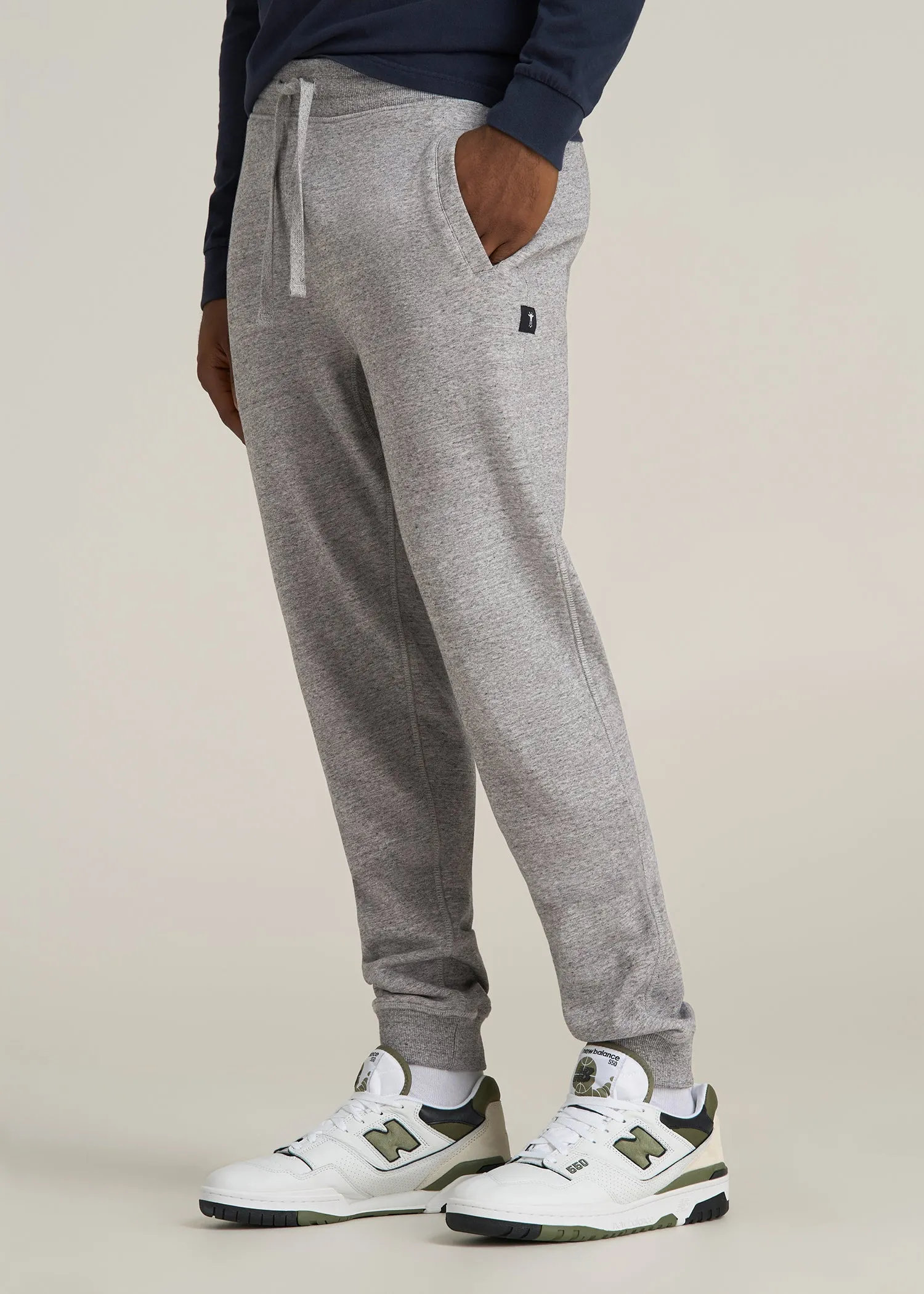 Wearever 2.0 French Terry Joggers for Tall Men in Heathered Grey sold by American Tall product image thumbnail 3