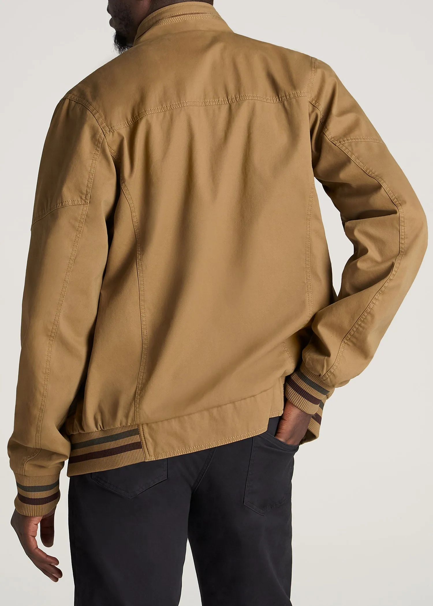 LJ&S Cotton Bomber Jackets for Tall Men in Sahara sold by American Tall product image thumbnail 5