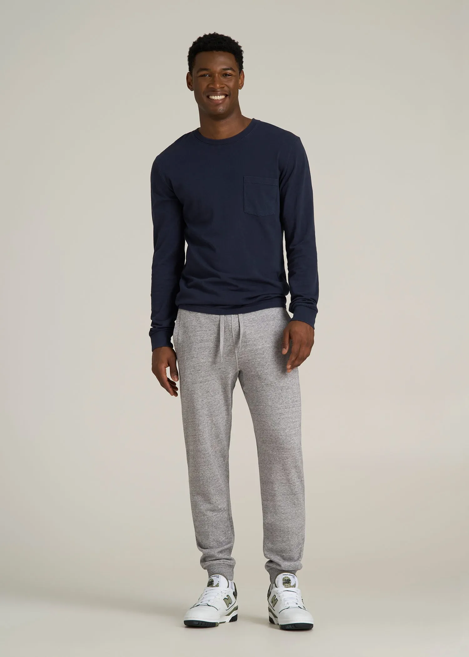 Wearever 2.0 French Terry Joggers for Tall Men in Heathered Grey sold by American Tall product image thumbnail 4