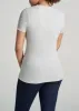 FITTED Ribbed Tee in Grey Mix - Women's Tall T-Shirts sold by American Tall