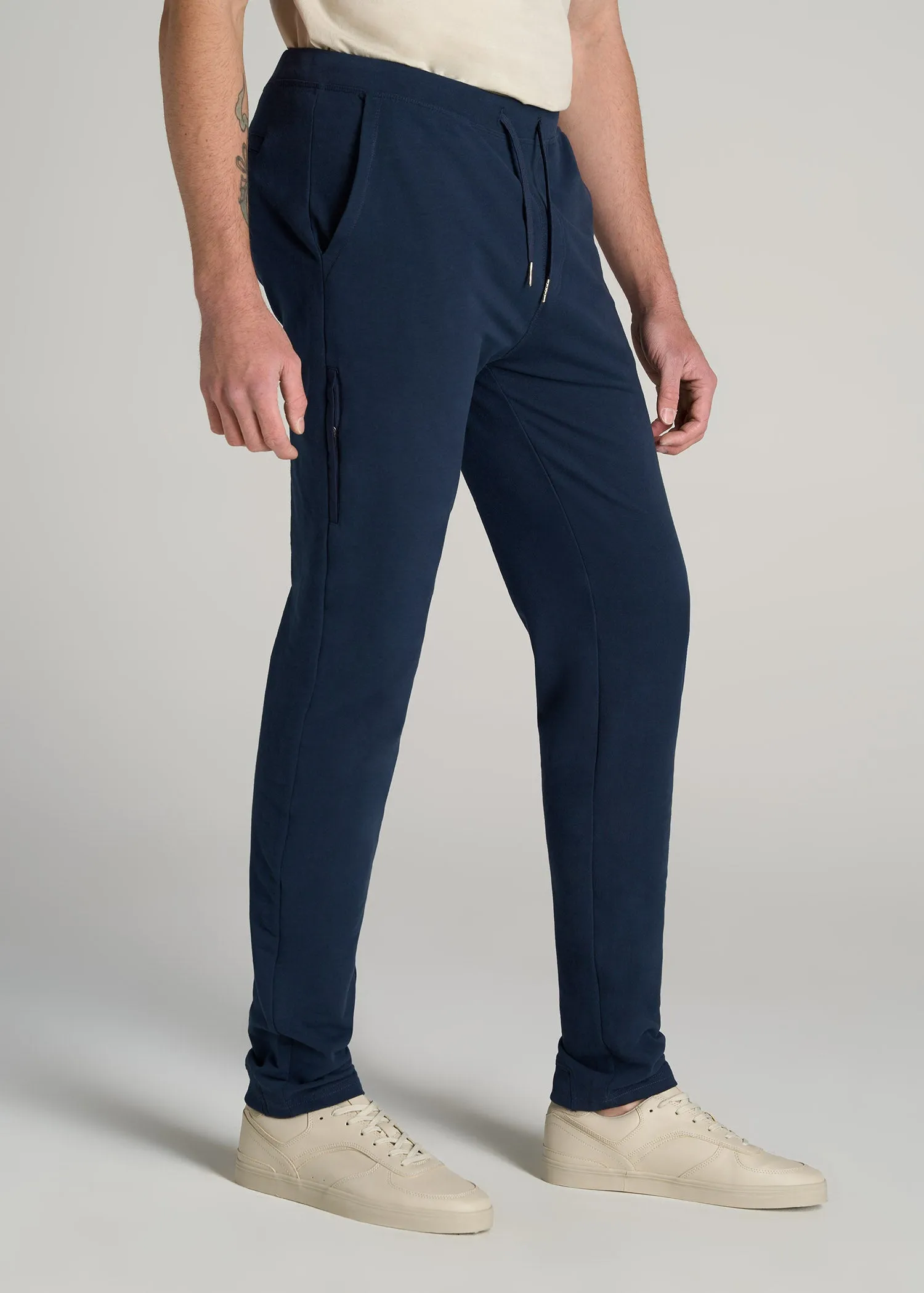 Microsanded French Terry Sweatpants for Tall Men in Marine Navy sold by American Tall product image thumbnail 3