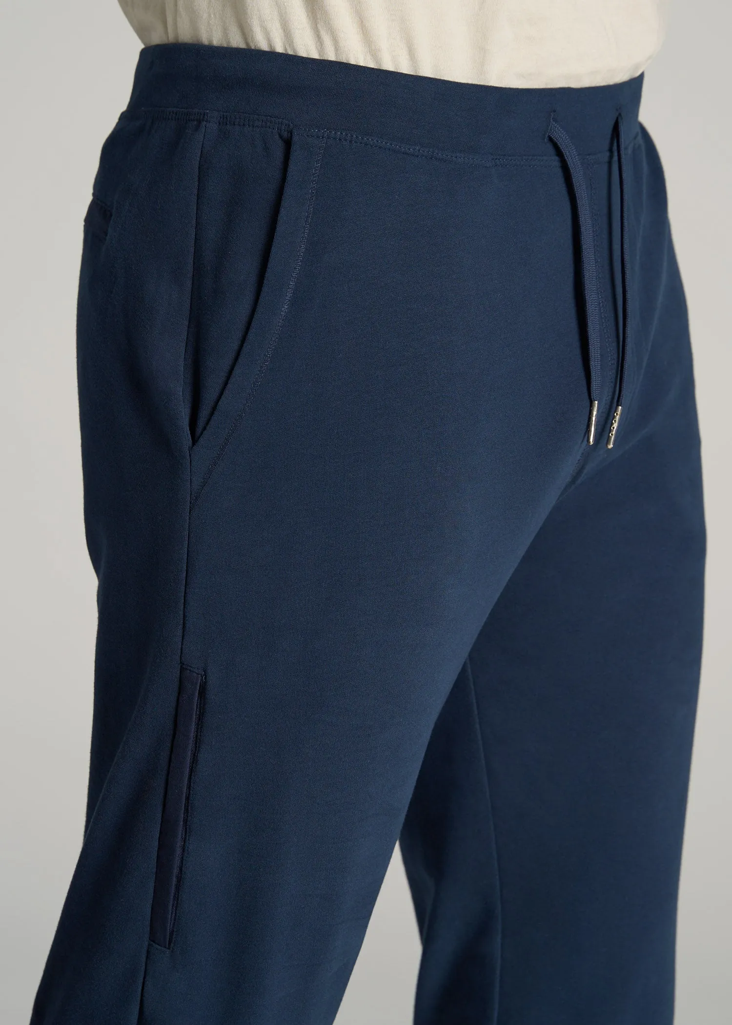 Microsanded French Terry Sweatpants for Tall Men in Marine Navy sold by American Tall product image thumbnail 2