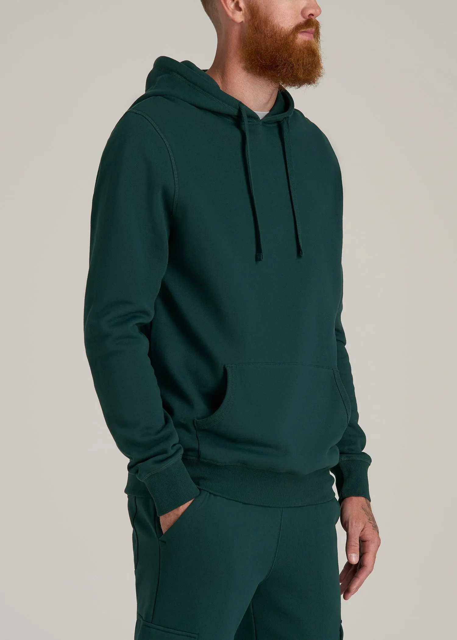 Wearever 2.0 Fleece Hoodie for Tall Men in Rain Forest sold by American Tall product image thumbnail 3