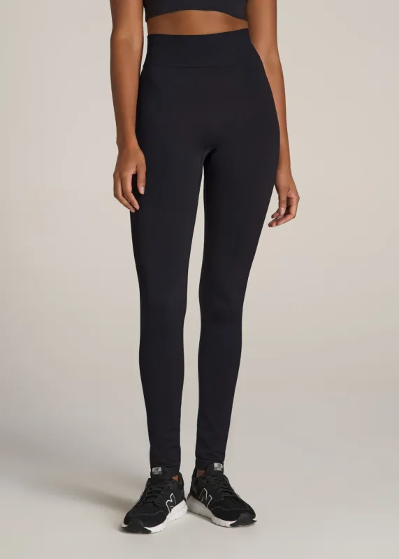 Seamless Leggings for Tall Women in Black made by American Tall