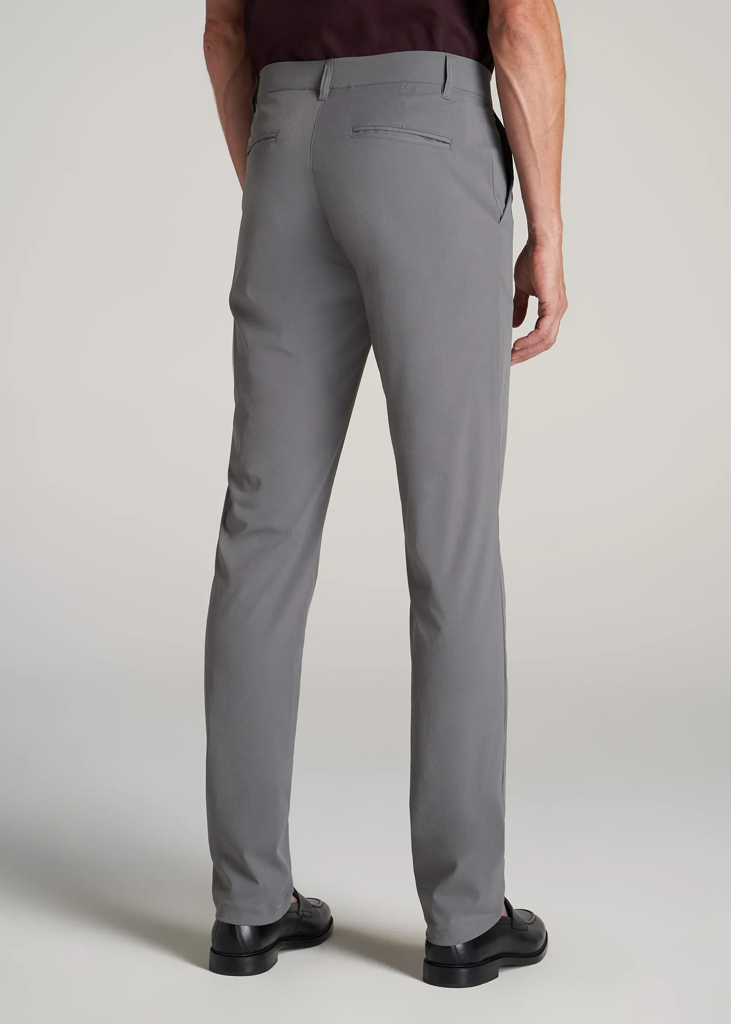 TAPERED FIT Traveler Chino Pants for Tall Men in Charcoal sold by American Tall product image thumbnail 4