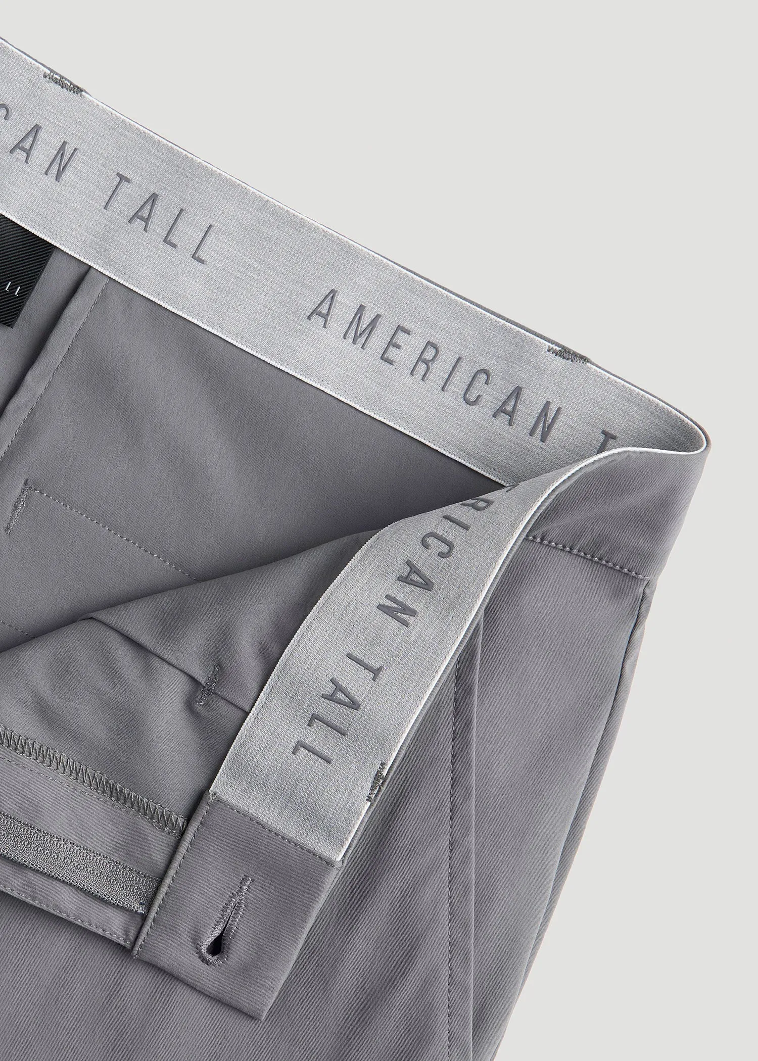 TAPERED FIT Traveler Chino Pants for Tall Men in Charcoal sold by American Tall product image thumbnail 5