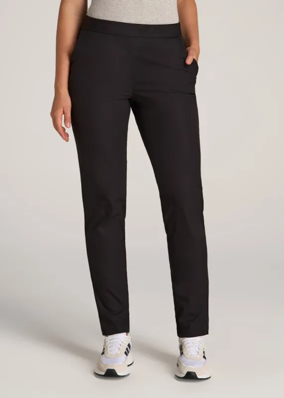 Pull-on Traveler Pants 2.0 for Tall Women in Black sold by American Tall