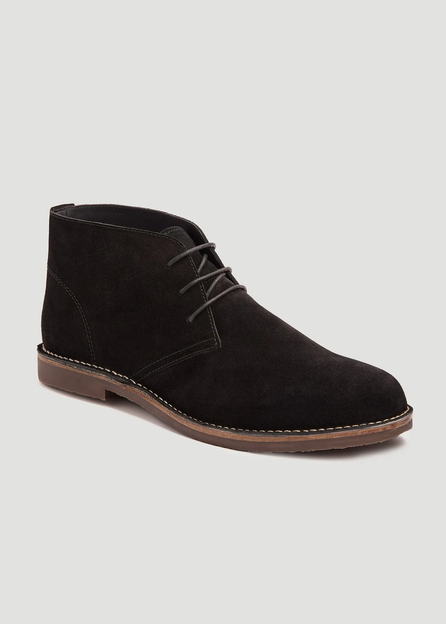 Chukka Boots for Tall Men in Black sold by American Tall
