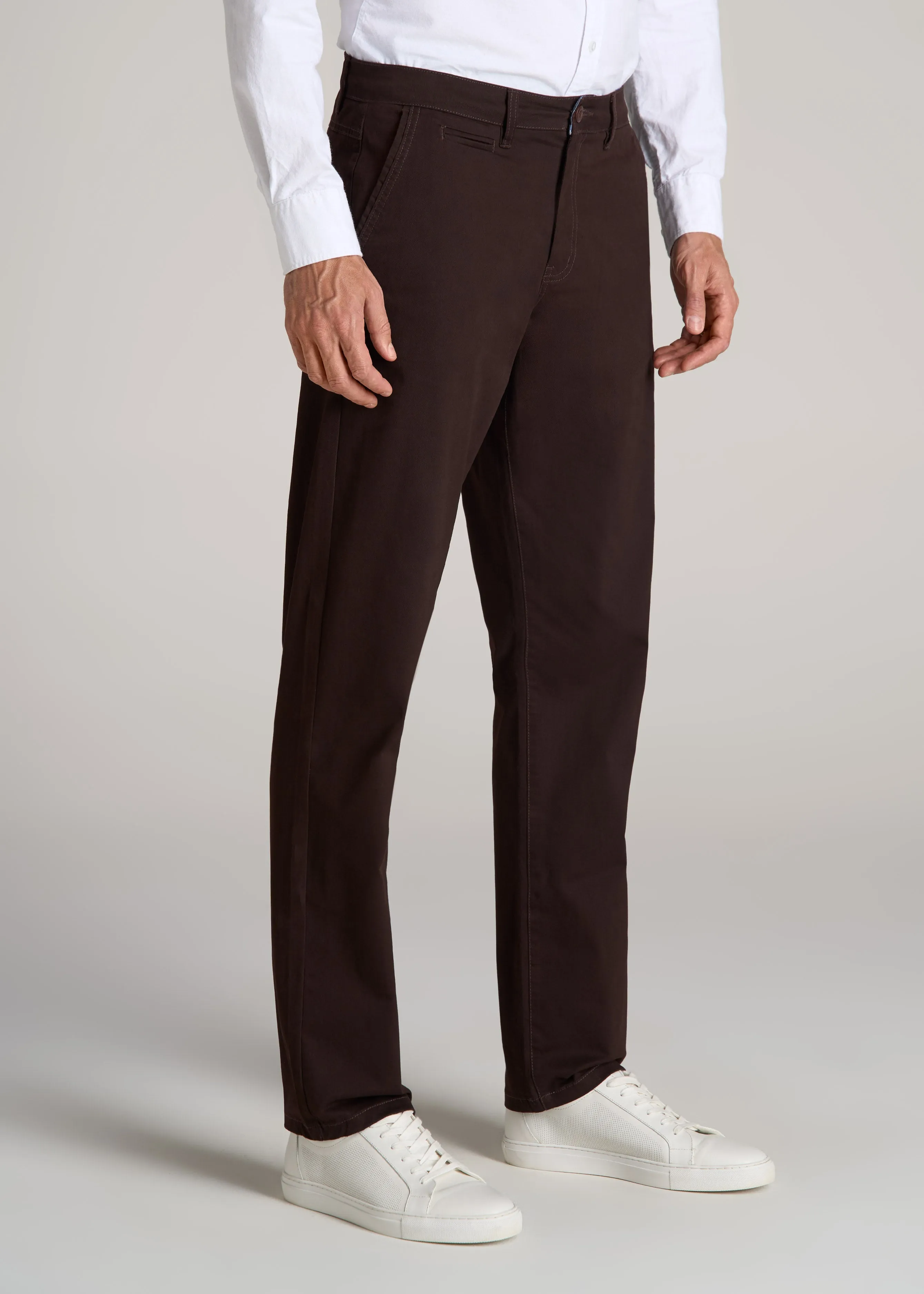 J1 STRAIGHT Leg Chinos for Tall Men in Chocolate sold by American Tall product image thumbnail 3