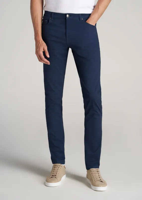 Carman TAPERED Fit Five Pocket Pants for Tall Men in Marine Navy sold by American Tall