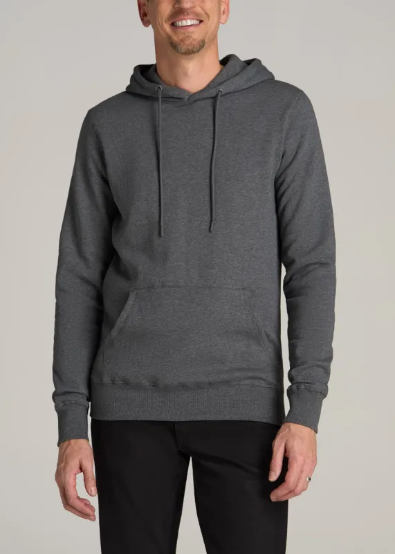 Wearever Fleece Pullover Men's Tall Hoodie in Charcoal Mix sold by American Tall