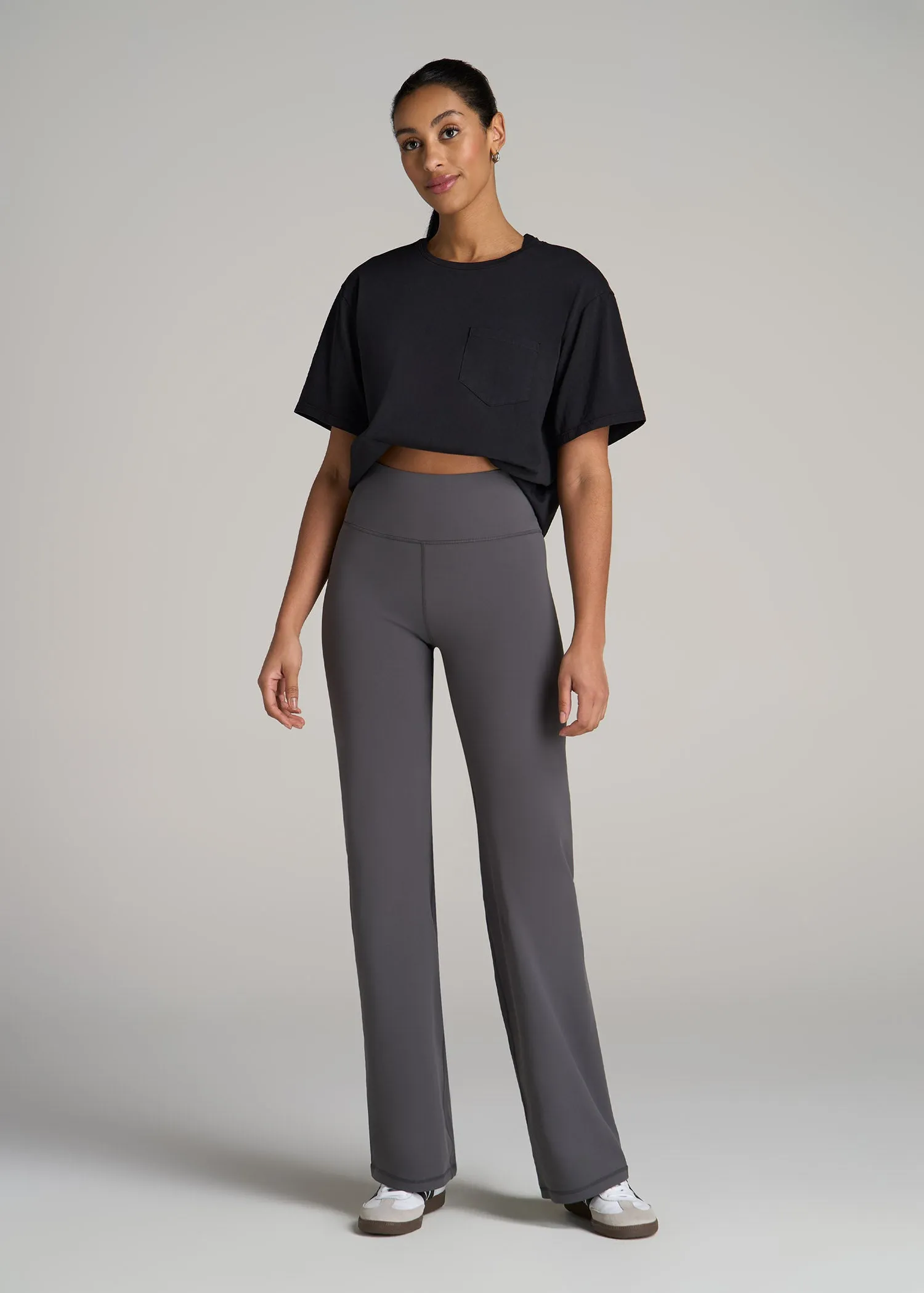Balance Wide-Leg Pants for Tall Women in Charcoal sold by American Tall product image thumbnail 4