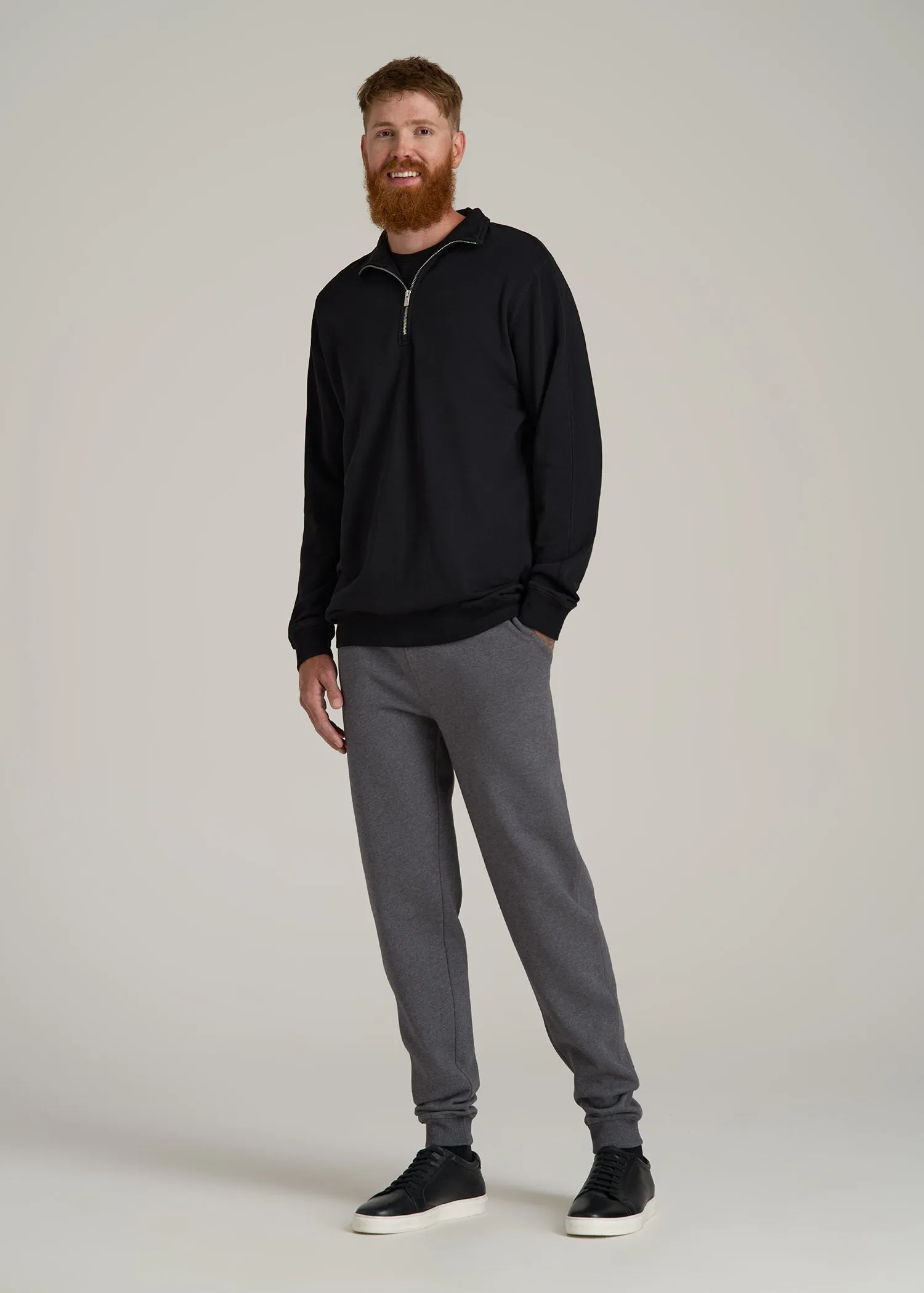 Wearever 2.0 Fleece Joggers for Tall Men in Charcoal Mix sold by American Tall product image thumbnail 4