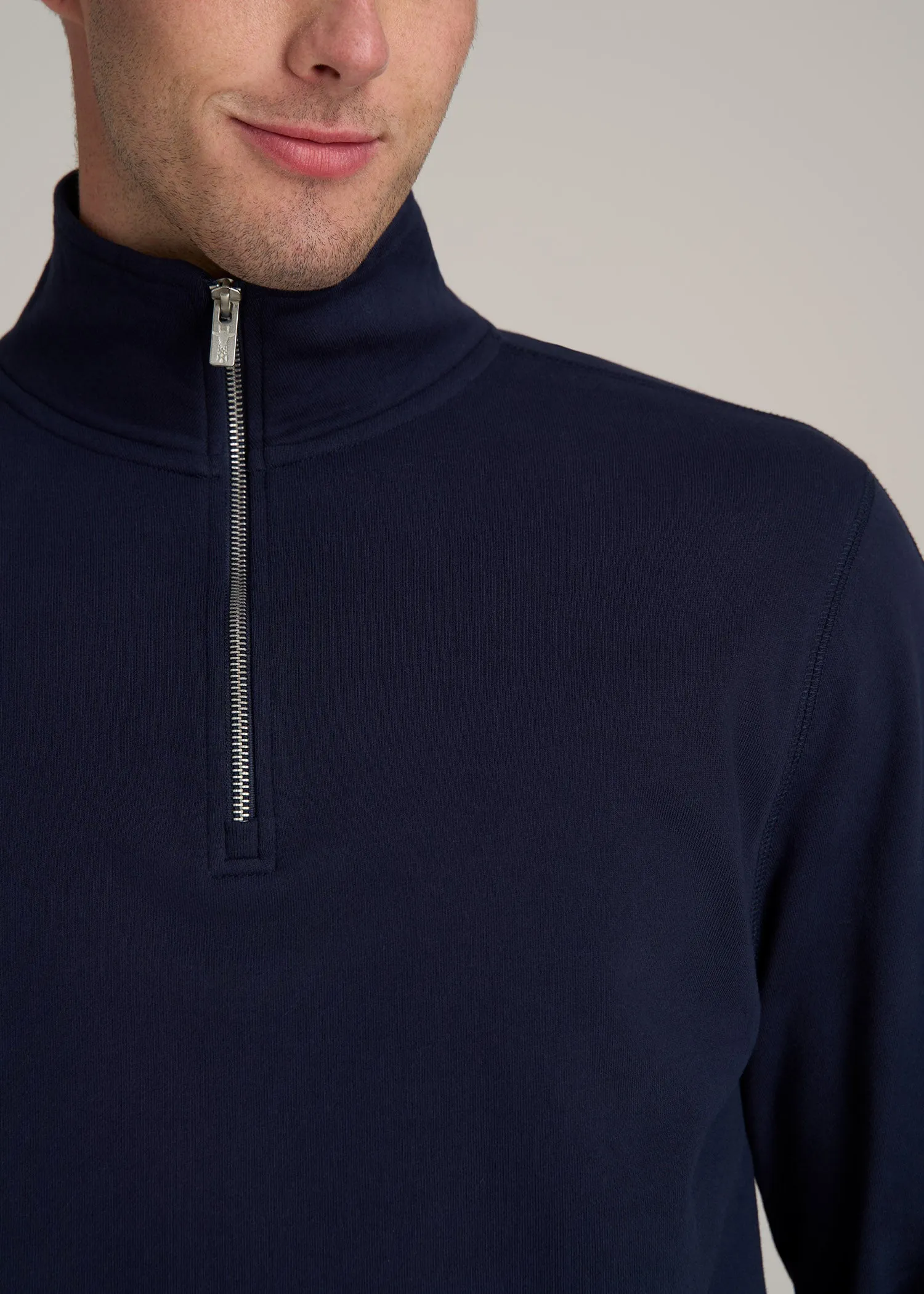Wearever 2.0 French Terry Quarter-Zip Sweatshirt for Tall Men in Evening Blue sold by American Tall product image thumbnail 2