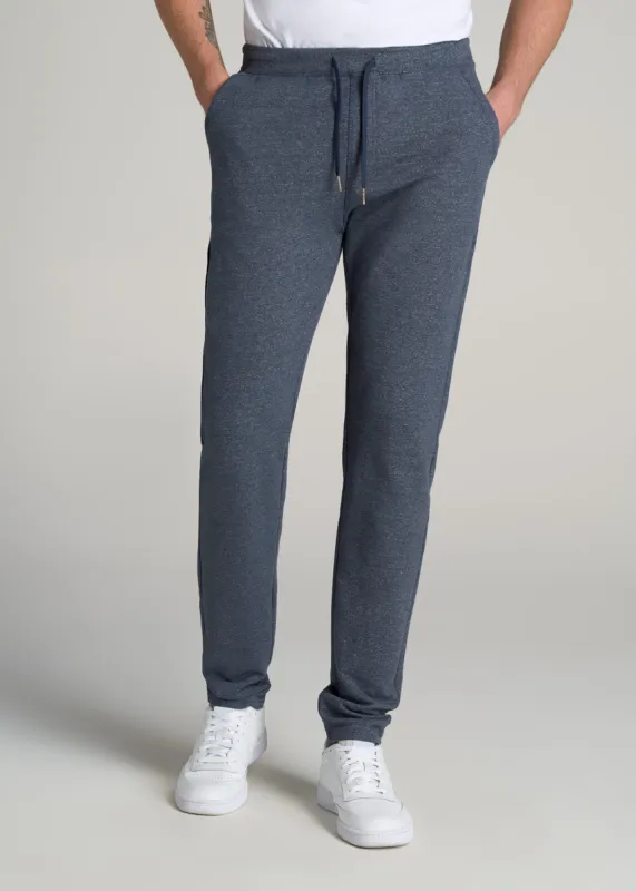 Microsanded French Terry Sweatpants for Tall Men in Navy Mix sold by American Tall