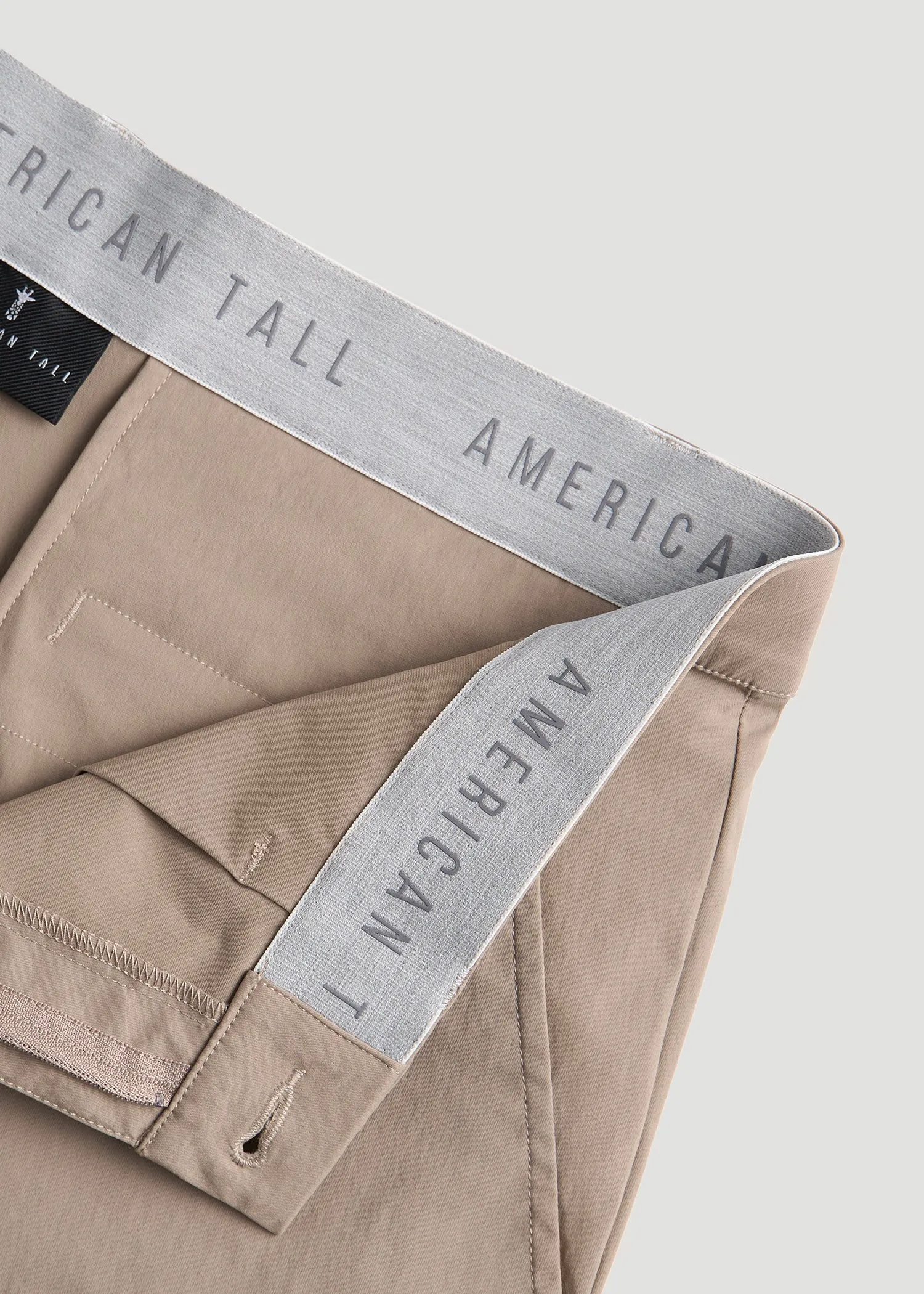 TAPERED FIT Traveler Chino Pants for Tall Men in Dark Sand sold by American Tall product image thumbnail 5