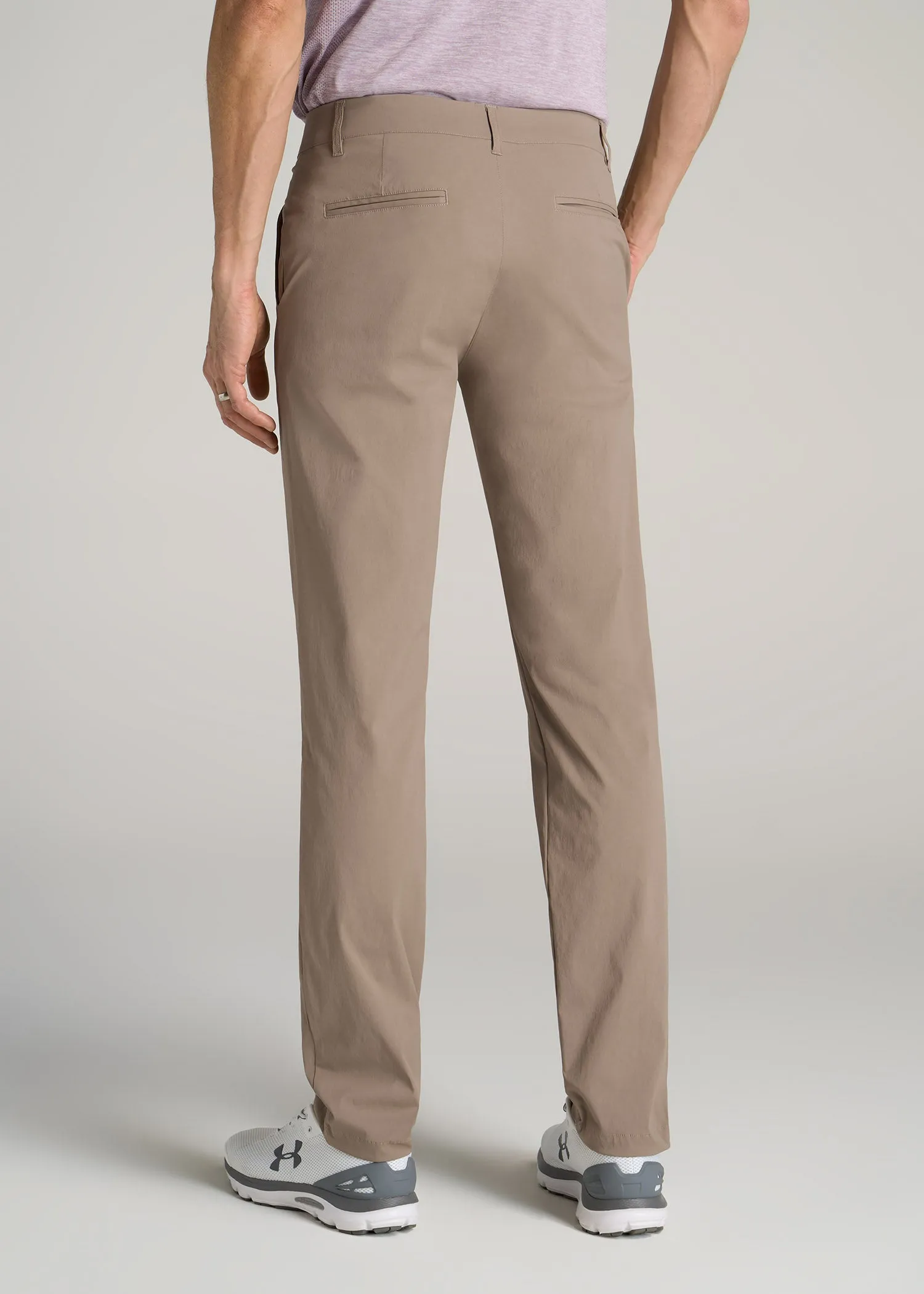TAPERED FIT Traveler Chino Pants for Tall Men in Dark Sand sold by American Tall product image thumbnail 4