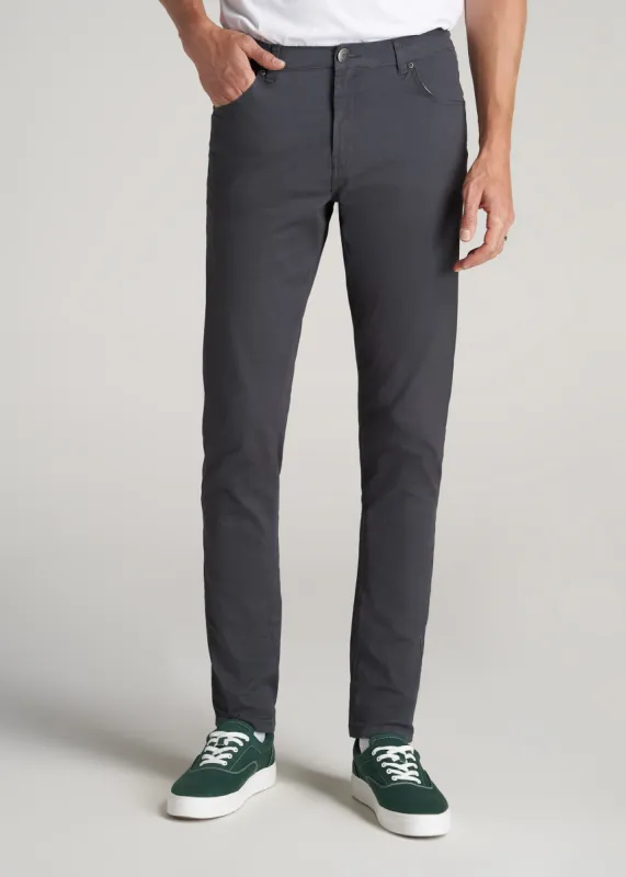Carman TAPERED Fit Five Pocket Pants for Tall Men in Iron Grey sold by American Tall