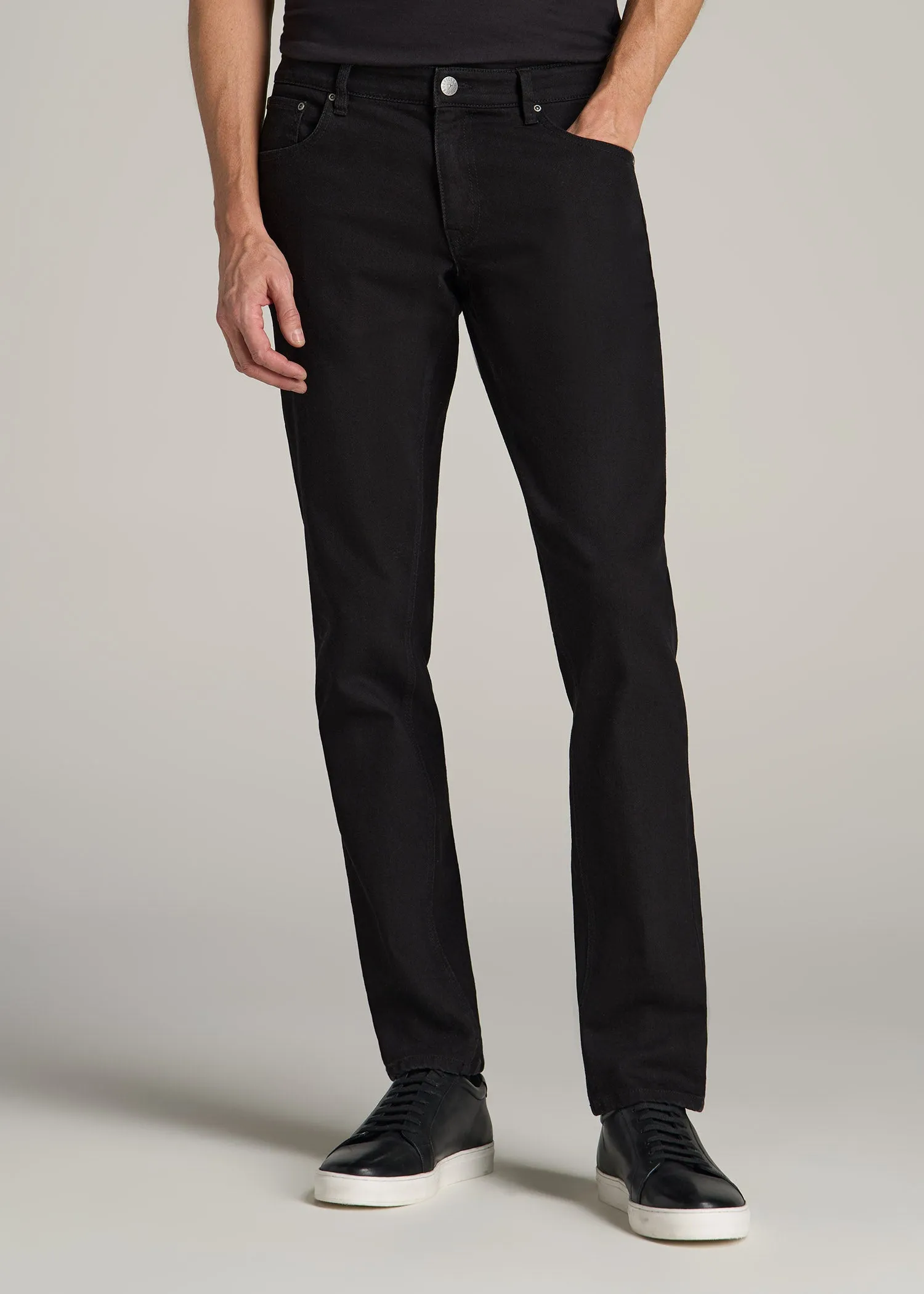 Carman TAPERED Jeans for Tall Men in True Black sold by American Tall