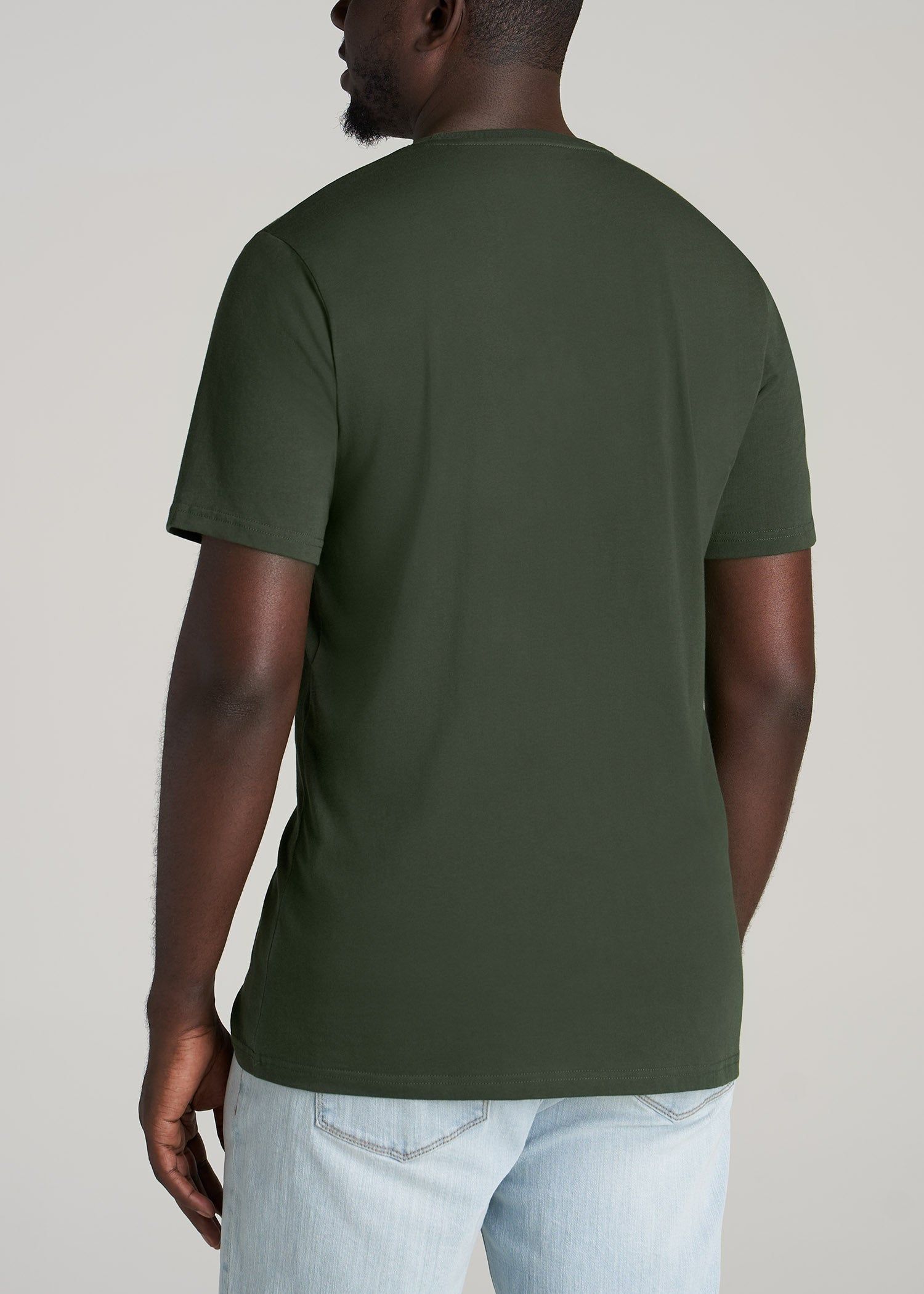 The Everyday REGULAR-FIT Crewneck Tall Men's T-Shirt in Pine Tree sold by American Tall product image thumbnail 5