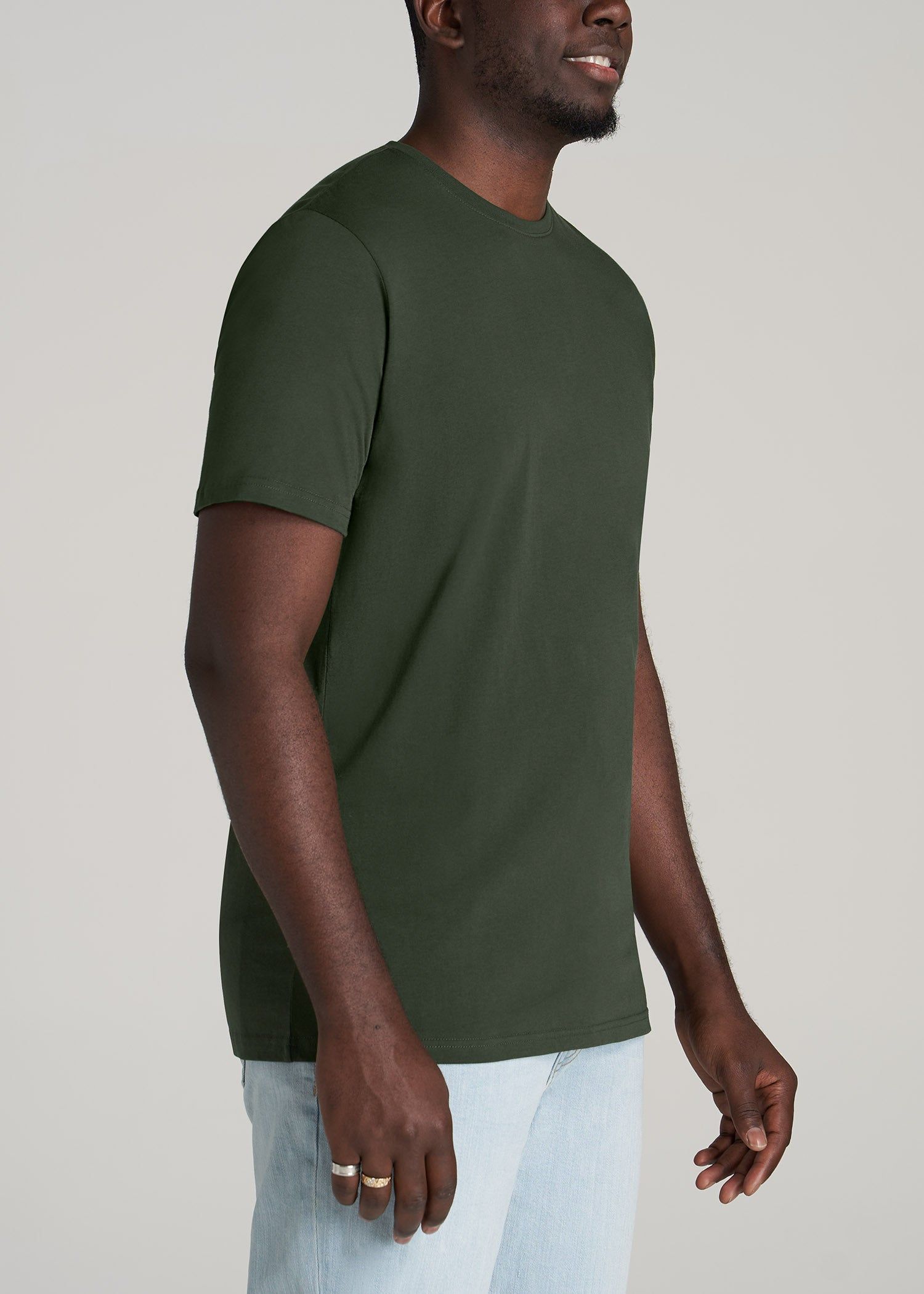 The Everyday REGULAR-FIT Crewneck Tall Men's T-Shirt in Pine Tree sold by American Tall product image thumbnail 3