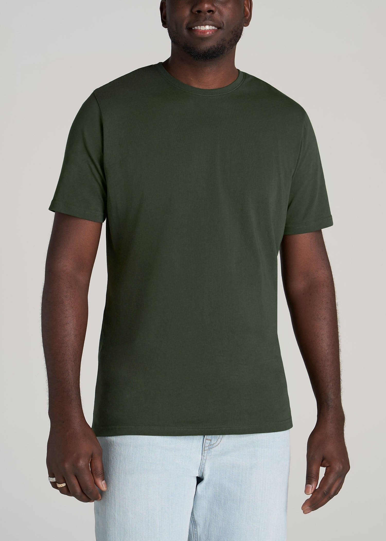 The Everyday REGULAR-FIT Crewneck Tall Men's T-Shirt in Pine Tree sold by American Tall