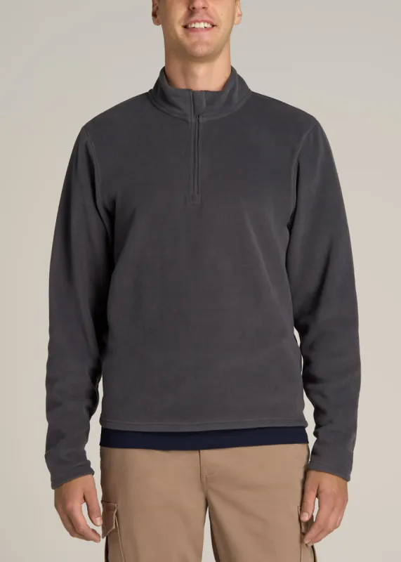 Half Zip Polar Men's Tall Fleece Pullover in Iron Grey sold by American Tall