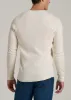 Double Honeycomb Thermal Long-Sleeve Henley Shirt for Tall Men in White Alyssum sold by American Tall