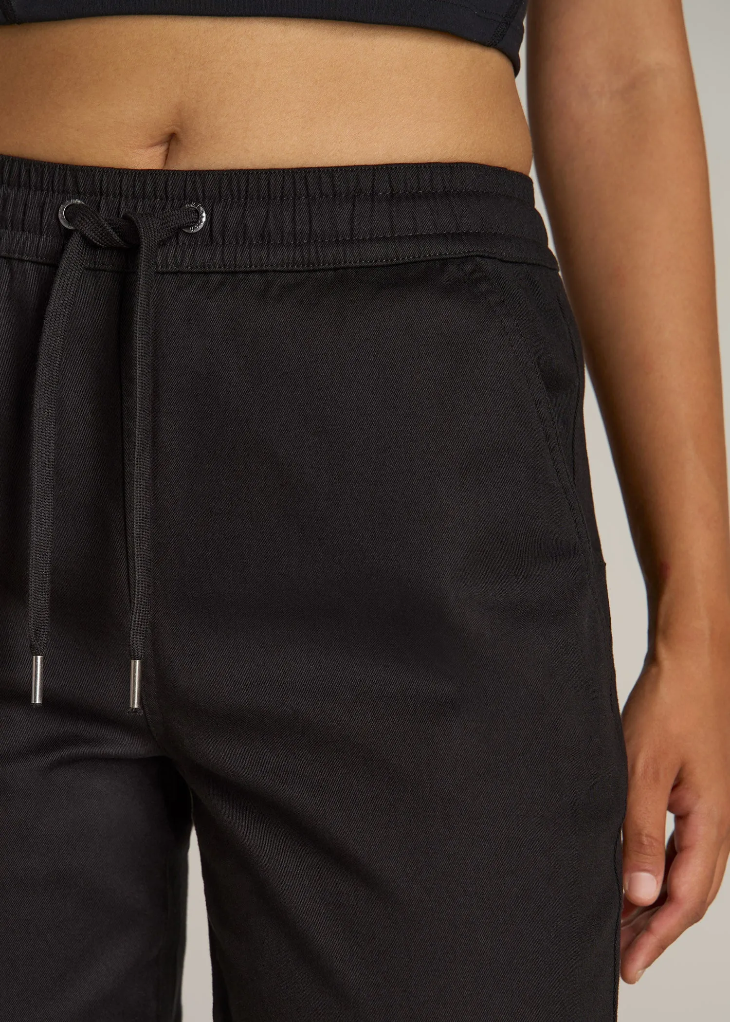 Twill Jogger Pants for Tall Women in Black sold by American Tall product image thumbnail 2