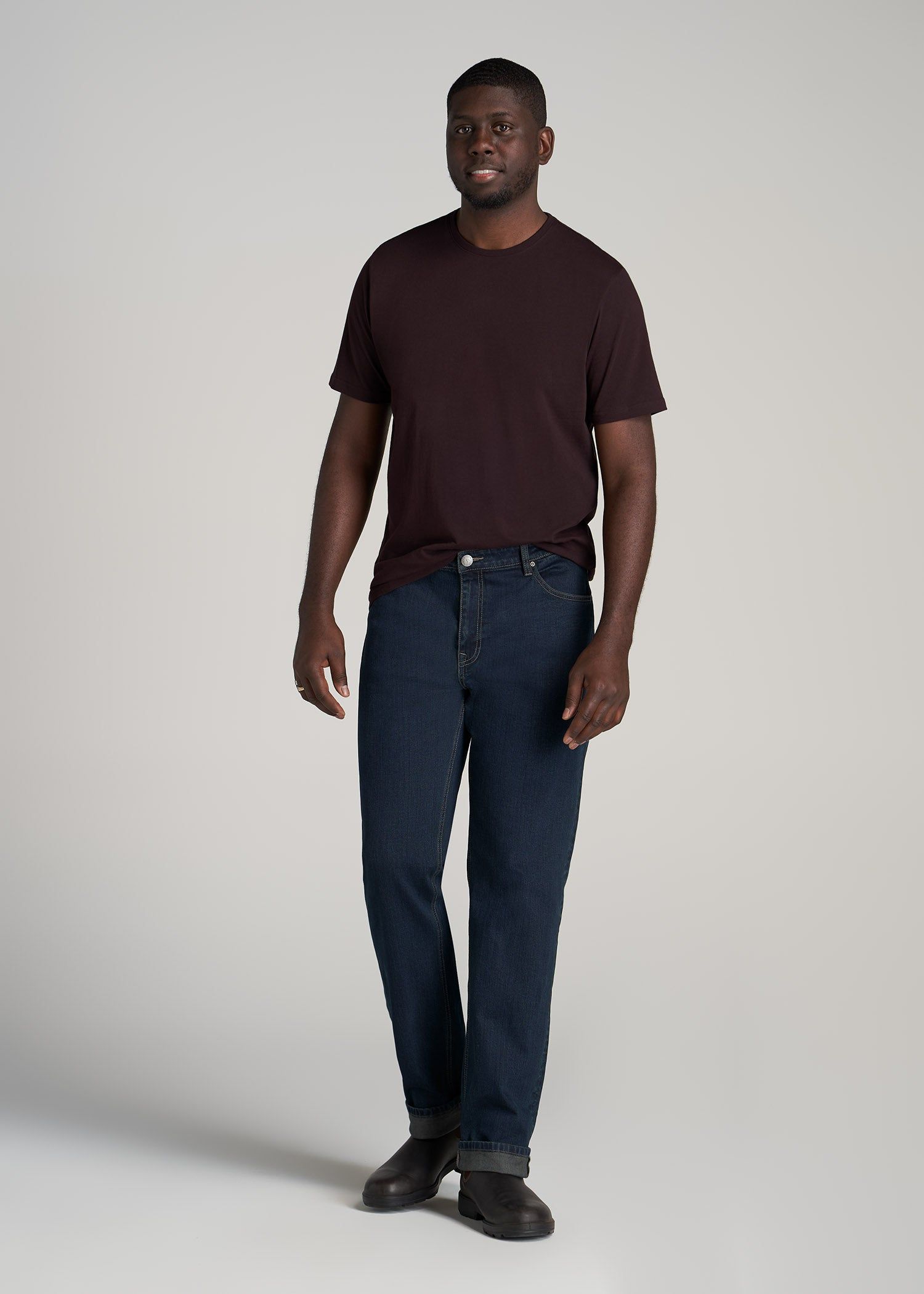 The Everyday REGULAR-FIT Crewneck Tall Men's T-Shirt in Port sold by American Tall product image thumbnail 4