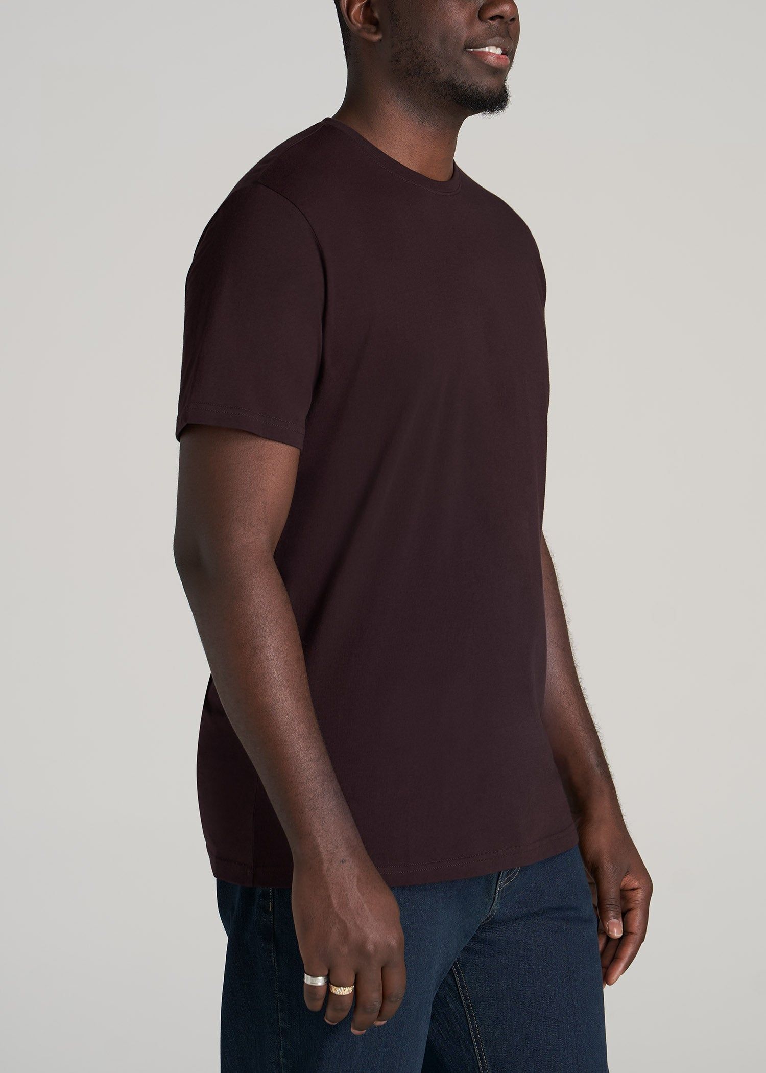 The Everyday REGULAR-FIT Crewneck Tall Men's T-Shirt in Port sold by American Tall product image thumbnail 3