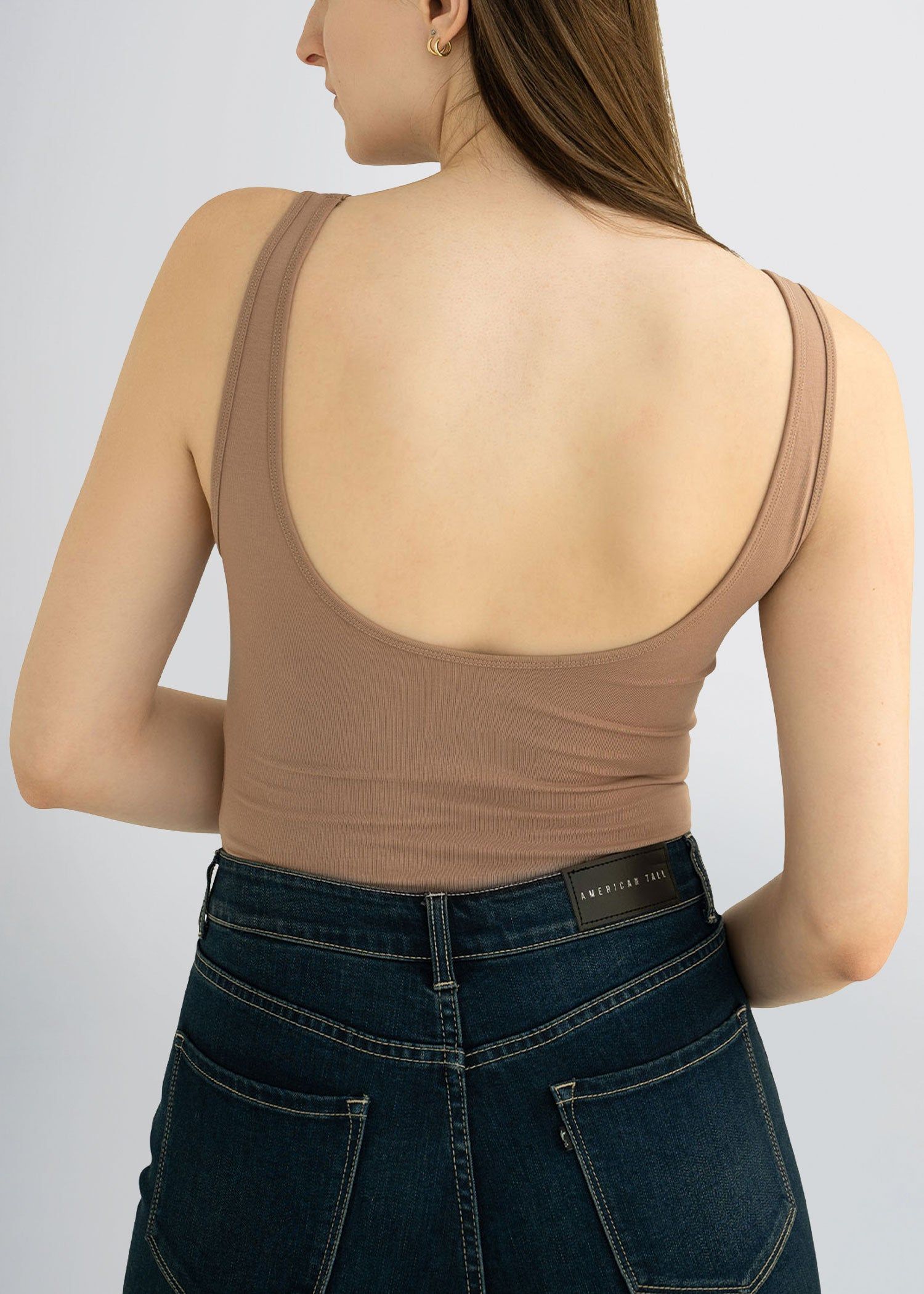 Bodysuit in Nude - Women's Tall Shirts sold by American Tall product image thumbnail 3