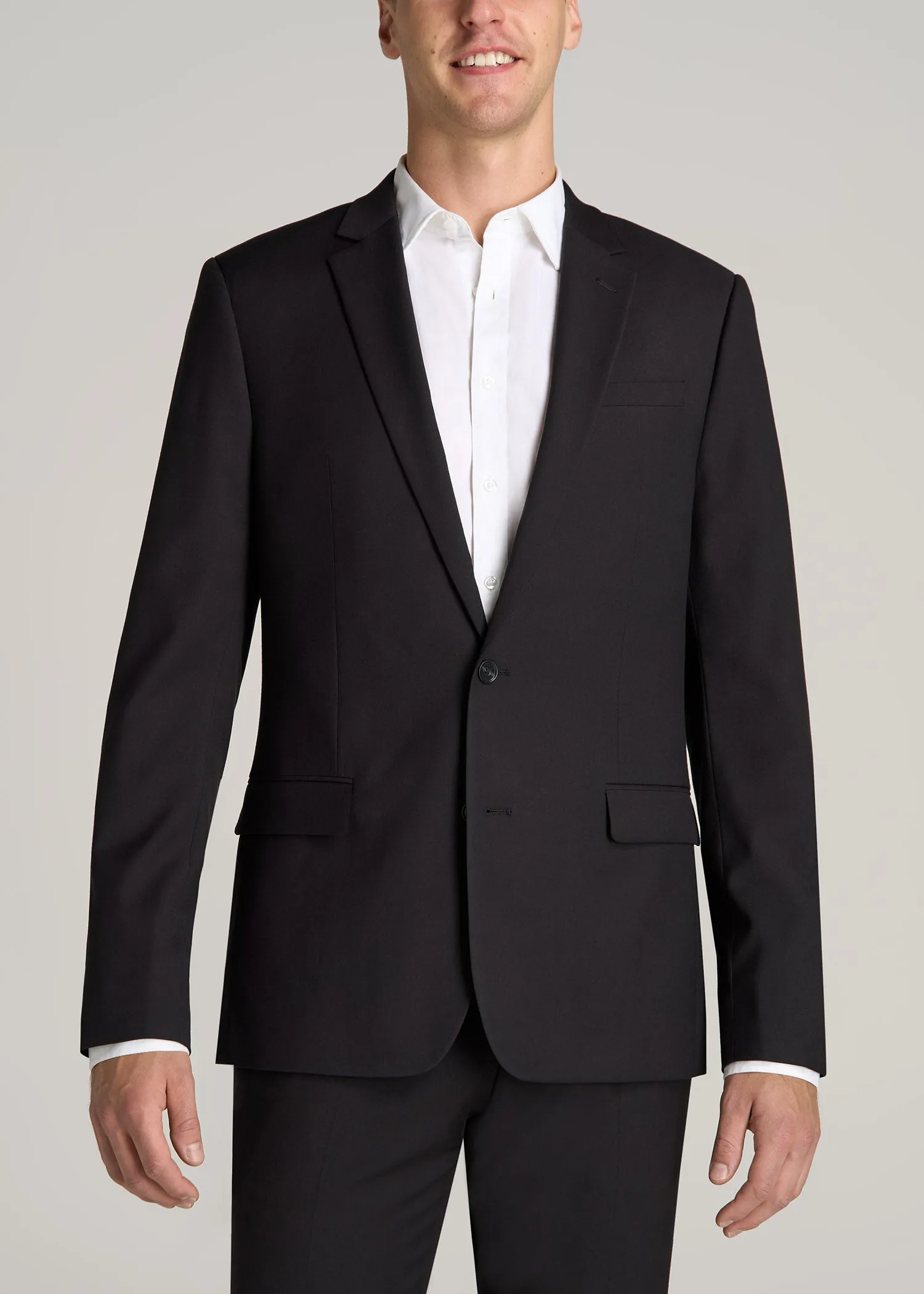 Suit Jacket for Tall Men in Black sold by American Tall