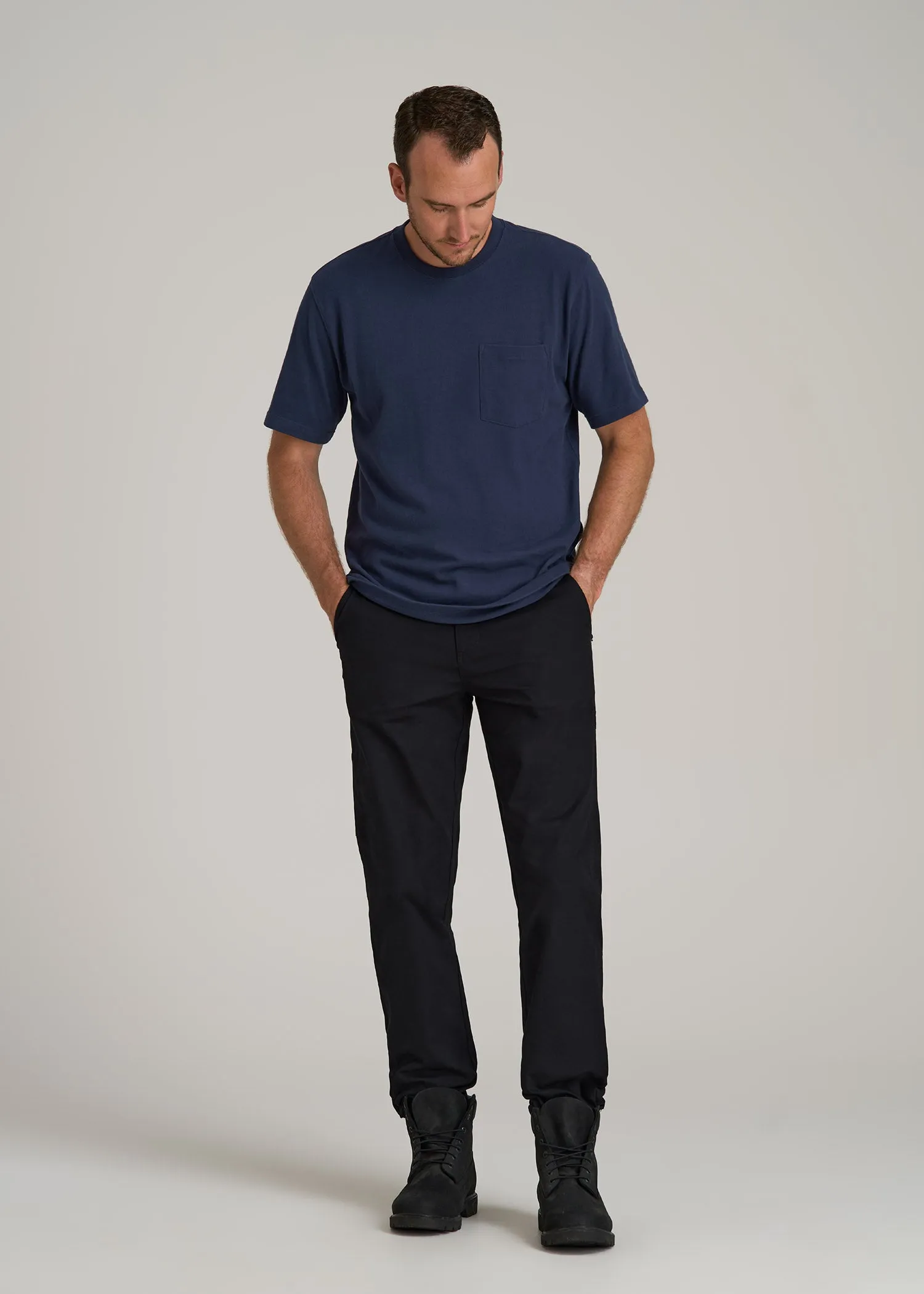 LJ&S Workwear Pocket T-Shirt for Tall Men in Midnight Navy sold by American Tall product image thumbnail 4