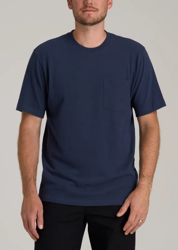 LJ&S Workwear Pocket T-Shirt for Tall Men in Midnight Navy sold by American Tall