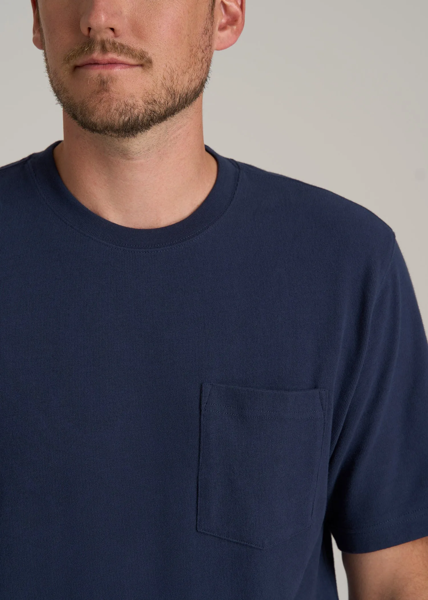 LJ&S Workwear Pocket T-Shirt for Tall Men in Midnight Navy sold by American Tall product image thumbnail 2
