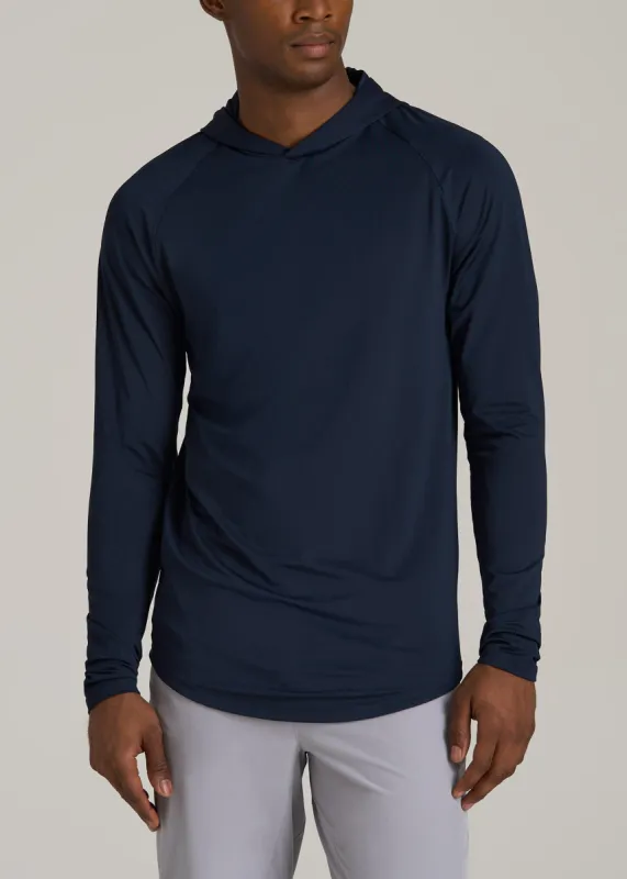 A.T. Performance Training Hoodie for Tall Men in Evening Blue sold by American Tall
