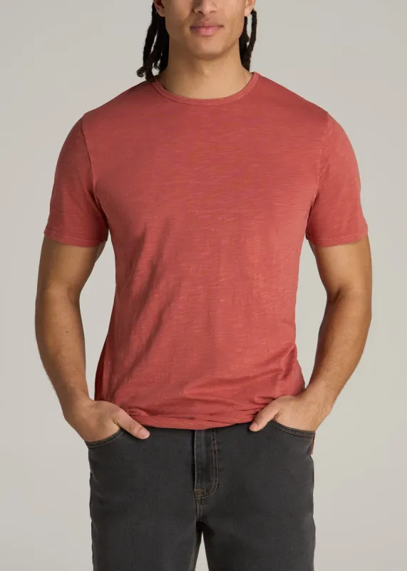 REGULAR-FIT Slub Tee in Persimmon - Tall Men's Shirts sold by American Tall