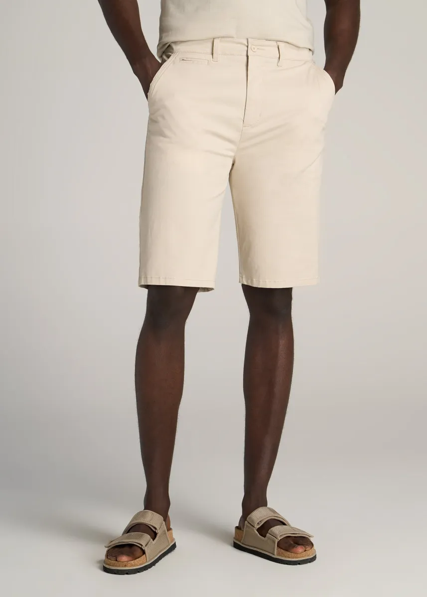 Chino Shorts for Tall Men in Soft Beige sold by American Tall