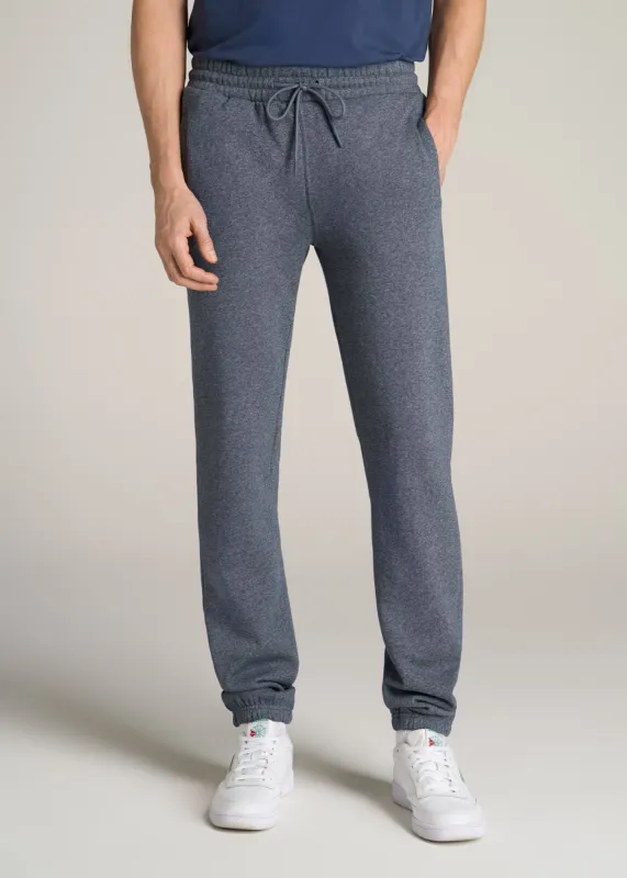 Wearever Fleece Elastic-Bottom Sweatpants for Tall Men in Navy Mix sold by American Tall