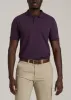Men's Tall Classic Polo with Embroidered Logo in Midnight Plum sold by American Tall