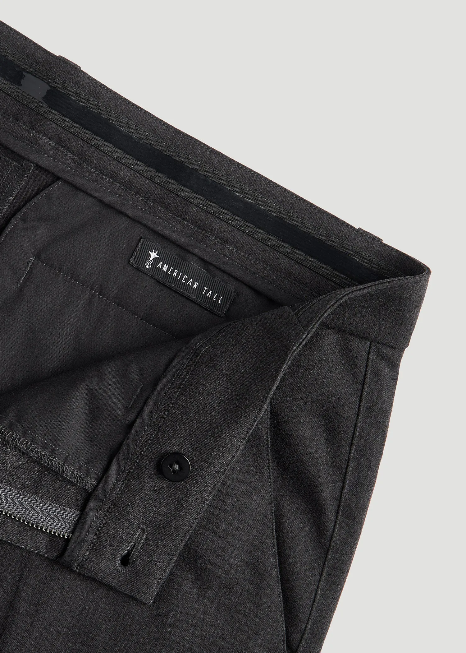 TAPERED-FIT Stretch Dress Pants for Tall Men in Charcoal Heather sold by American Tall product image thumbnail 5
