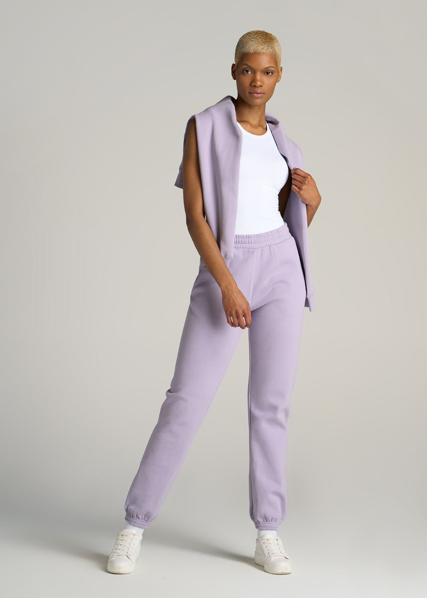 Wearever Fleece Relaxed Women's Tall Sweatpants in Wisteria sold by American Tall product image thumbnail 4