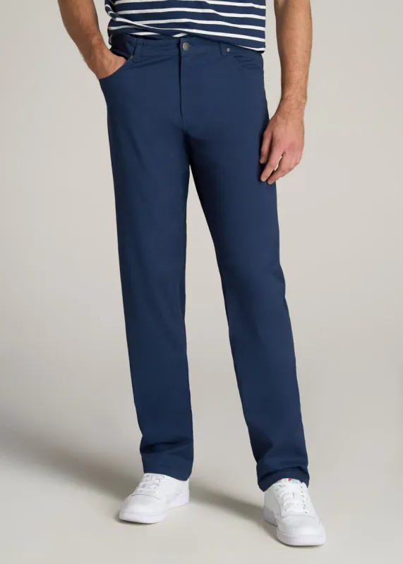 J1 STRAIGHT Leg Five-Pocket Pants for Tall Men in Marine Navy sold by American Tall