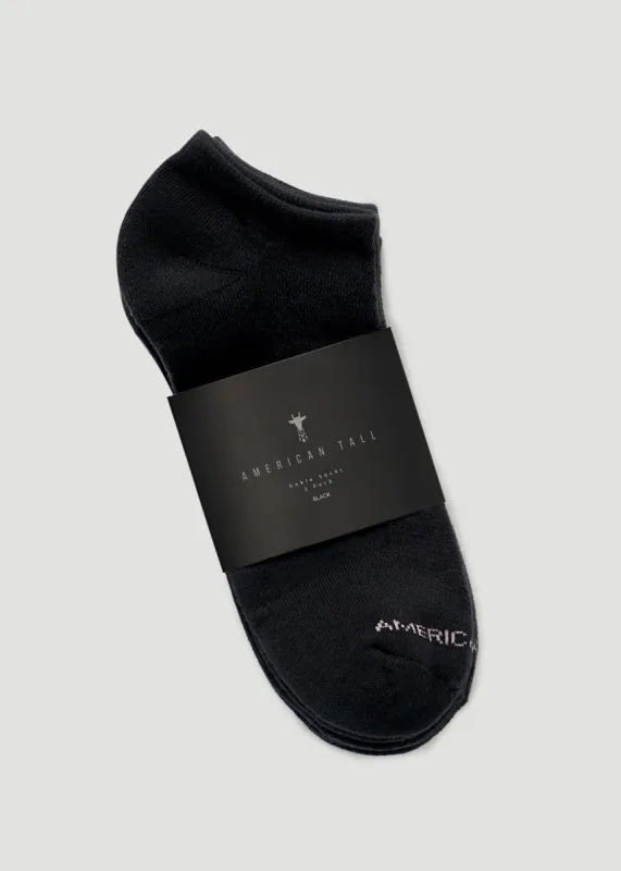 Ankle Socks (X-Large Size: 10-13) for Tall Women in Black sold by American Tall